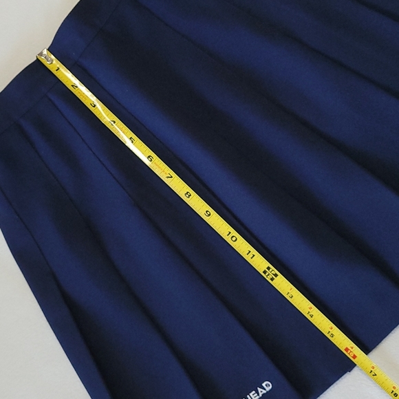 HEAD Tennis Skirt Vintage 70s Pleated Mini Retro Sportswear Athletic Navy Blu 10 - Picture 10 of 10